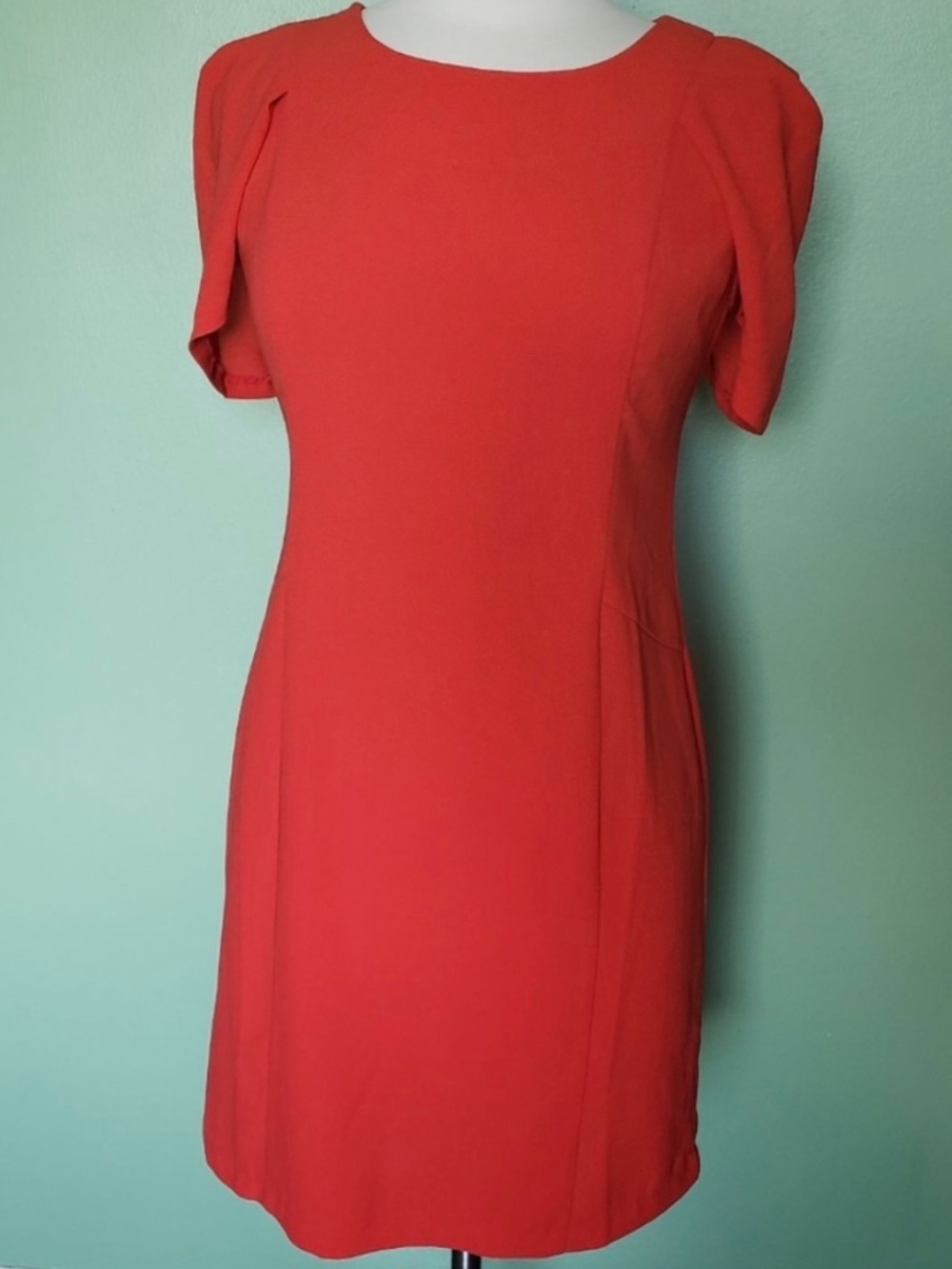 Sweet Rain Red Sheath Dress L Half Sleeve Career Office Holiday Cocktail Dress